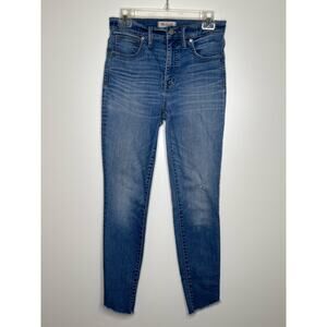 Madewell Womens 10" High-Rise Skinny Blue Denim Jeans Tulip-Hem Edition Size 27